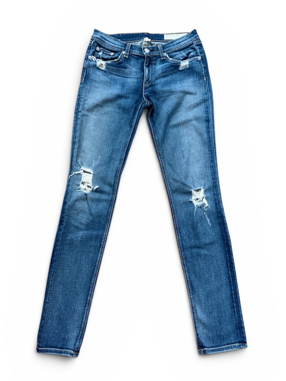 RAG & BONE ‘The Skinny’ Distressed Skinny Denim Jeans